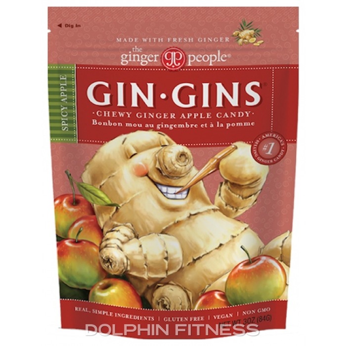 The Ginger People Gin Gins Chewy Ginger Candy Spicy Apple 1 X 84g 0795