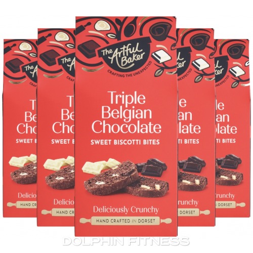 The Artful Baker Triple Belgian Chocolate Biscotti Bites 8 X 100g 4256