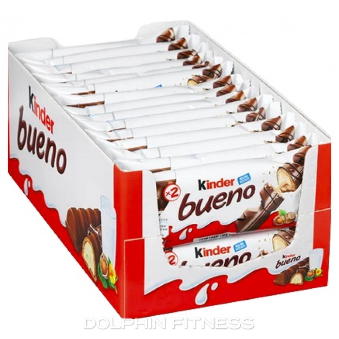 KINDER BUENO Bundle Box Of 30x 43g Milk Chocolate Wafer Hazelnut