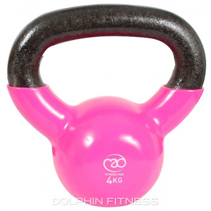 Fitness-Mad Black 10kg Kettlebell