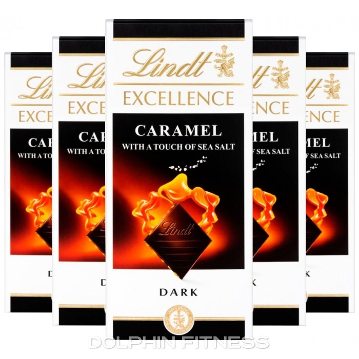 Lindt Excellence Dark Caramel And Sea Salt Chocolate 20 X 100g 0021