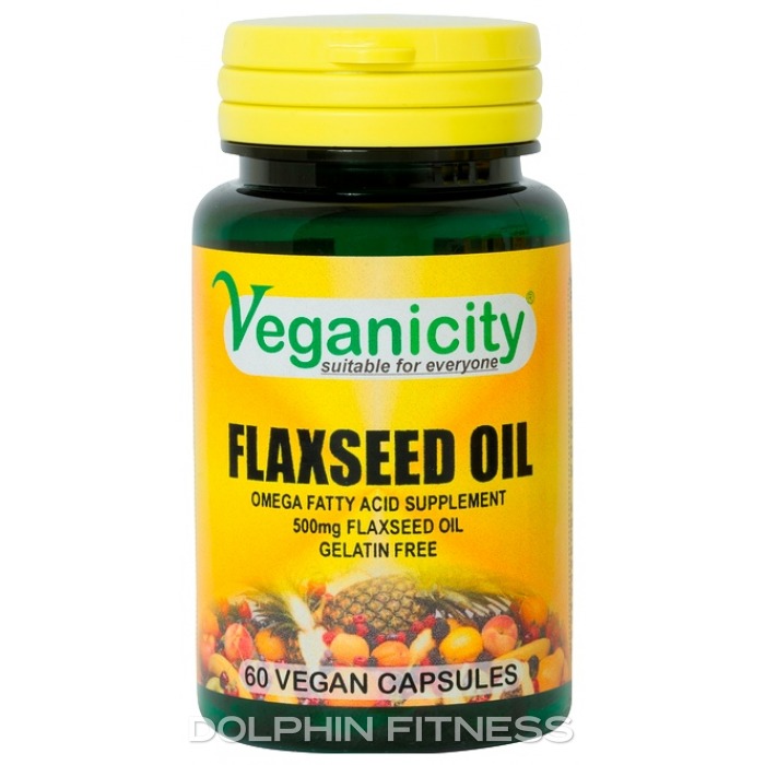 Veganicity Flaxseed Oil 500 mg 60 Vegan Capsules