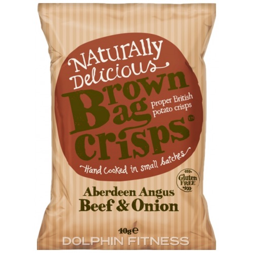 Brown Bag Crisps Aberdeen Angus Beef & Onion 1 x 40g