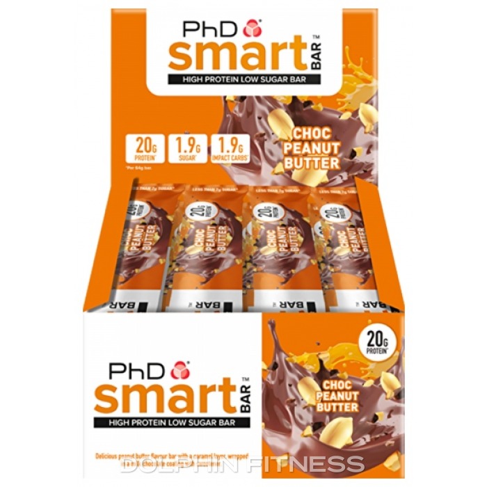 PhD Smart Bar (12 x 64g) Choc Peanut Butter