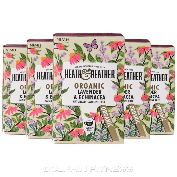 Heath & Heather Organic Lavender & Echinacea Tea (6 x 20 Teabags)