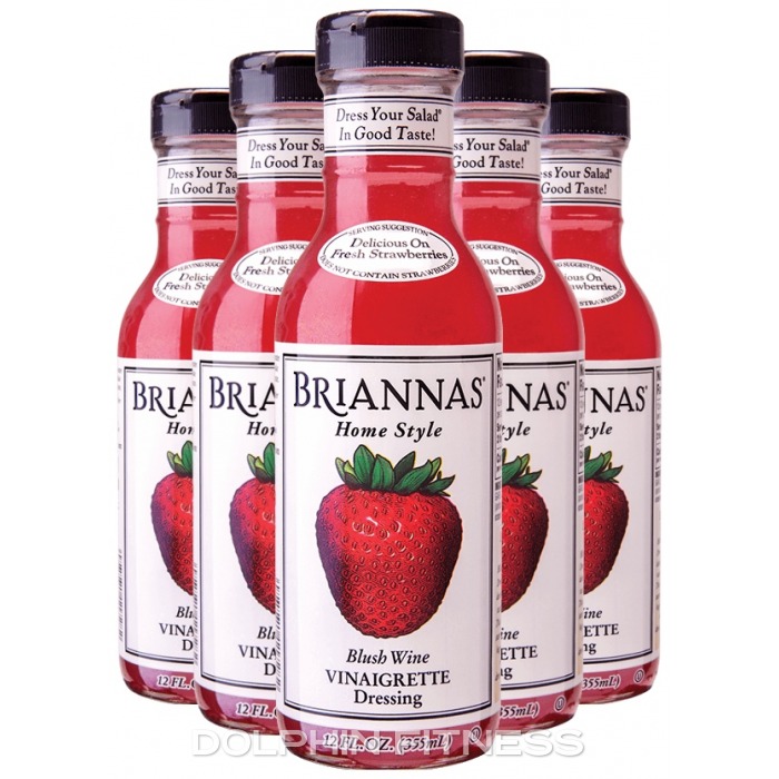 Briannas Blush Wine Vinaigrette Dressing 6 x 355 ml