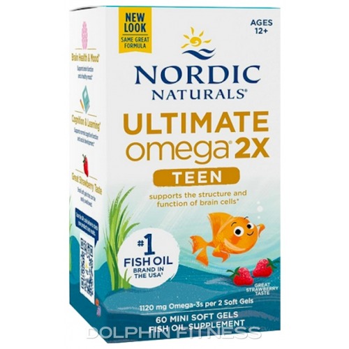 Nordic Naturals Ultimate Omega 2X Teen Mini Soft Gels, 60 ct