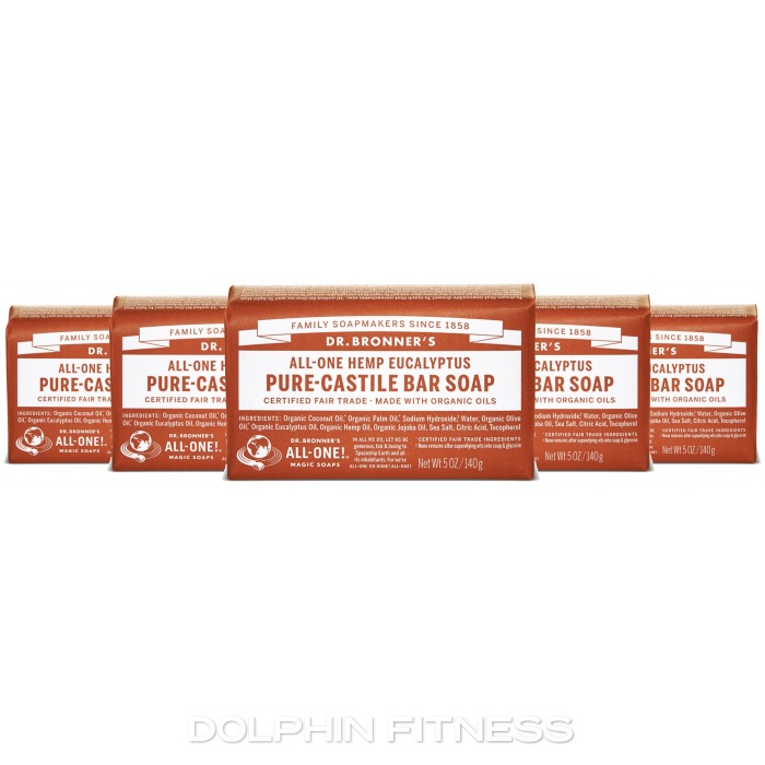 Dr. Bronner's AllOne Hemp Eucalyptus PureCastile Bar Soap 12 x 140g