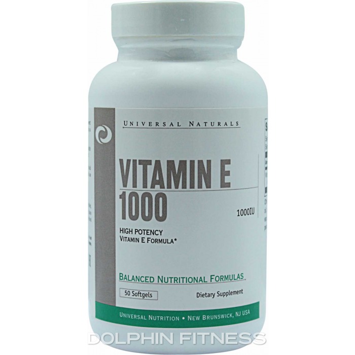 Universal Naturals Vitamin E 1000 IU (50 Softgels)