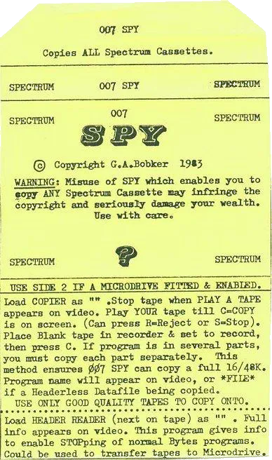 007 Spy