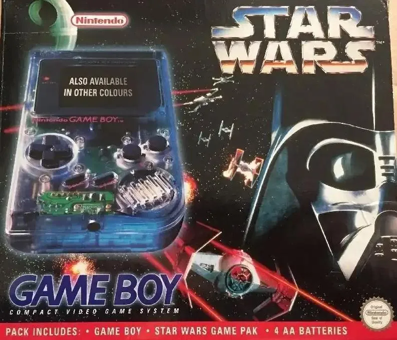Nintendo Gameboy Clear Blue Star Wars Bundle