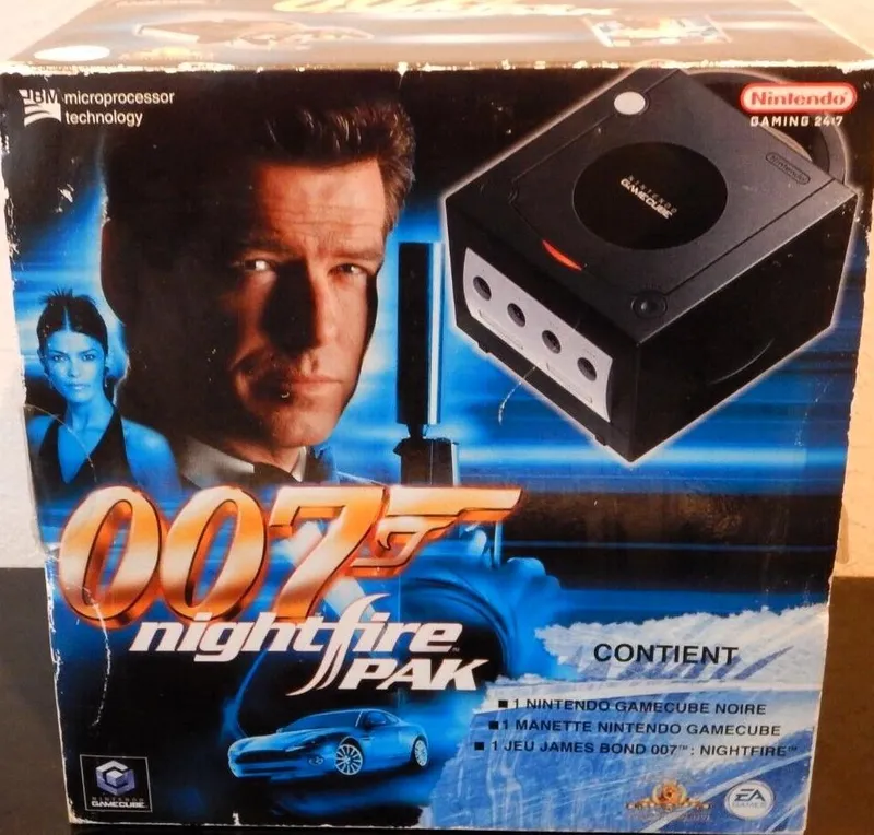Gamecube Black Console 007 Nightfire Pak