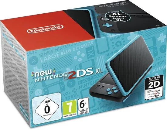New Nintendo 2Ds Xl Black + Turquoise