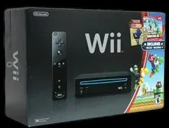 Nintendo Wii Black New Super Mario Bundle
