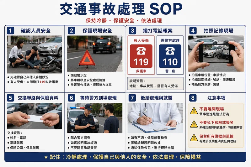 車禍發生了怎麼辦？在台灣遇到交通事故的處理方式