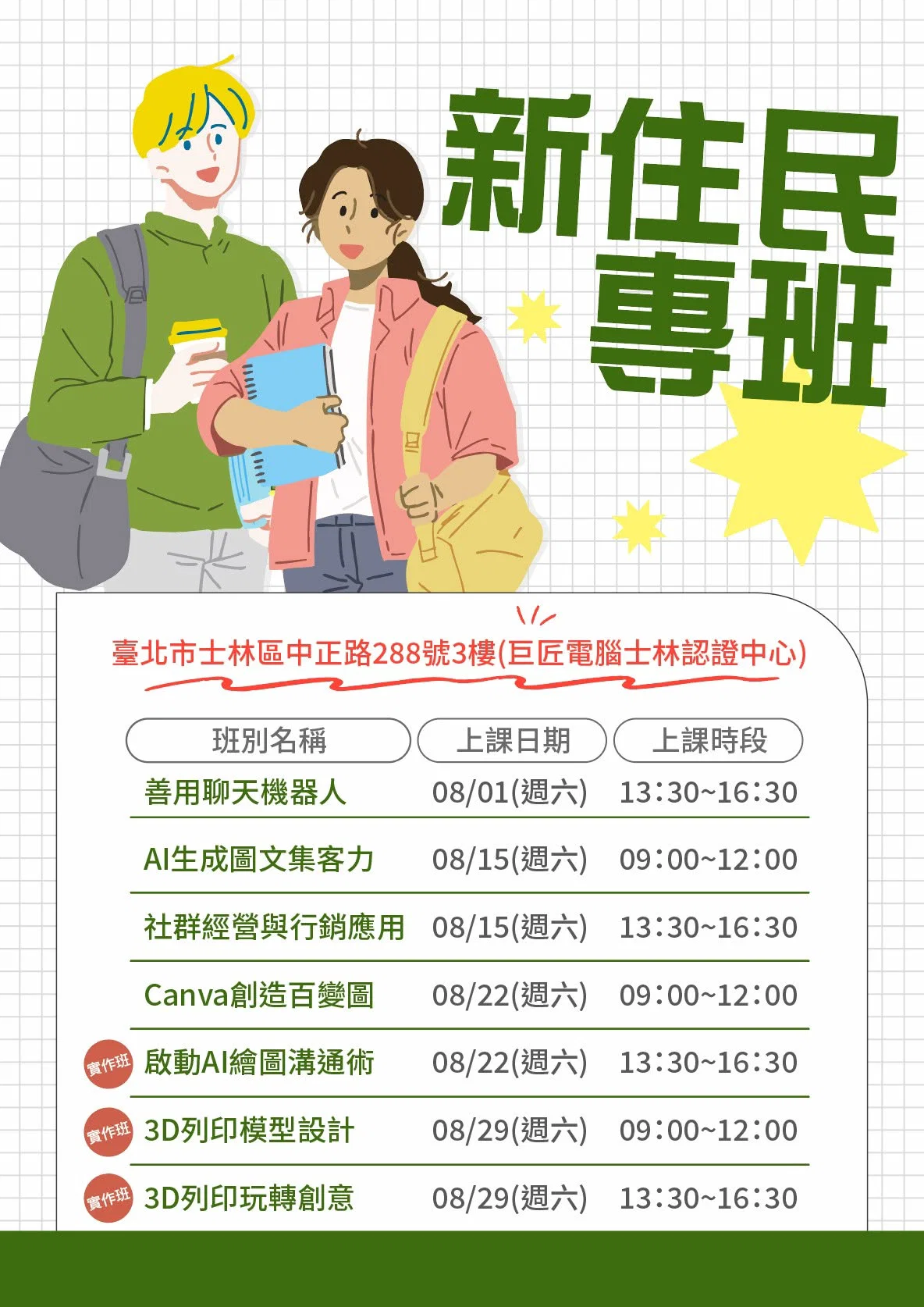 🌟 Forwarded Info【雙北新住民專屬福利】免費提升數位即戰力！AI 與社群行銷實戰班熱烈報名中 🌟