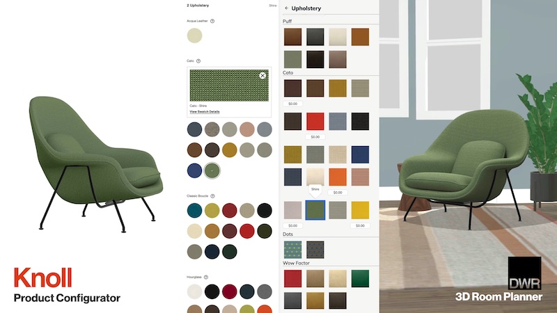 3D Cloud and MillerKnoll furniture partnership brings product configurators to Knoll.com
