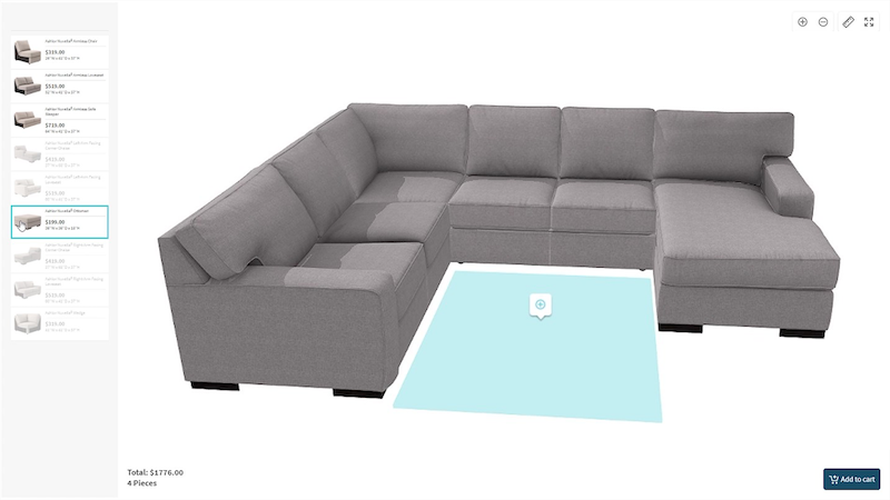 3D Cloud by Marxent launches 3D Sectional Sofa Configurator for e-commerce
