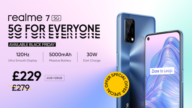 realme 7 5G smartphone launches in UK with Black Friday discount
