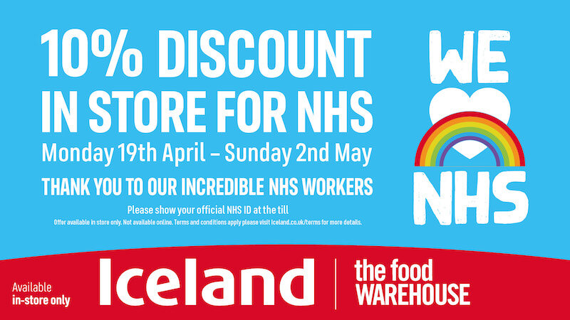 Iceland provides 10% in-store discount for NHS workers