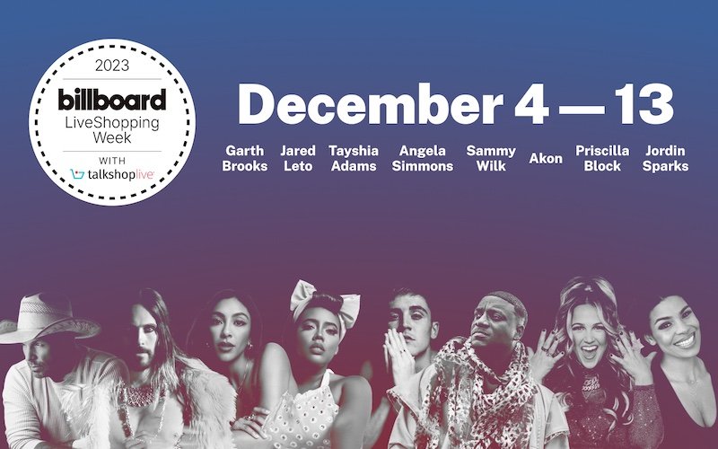 TalkShopLive and Billboard start week of live shopping events including Garth Brooks and Jared Leto