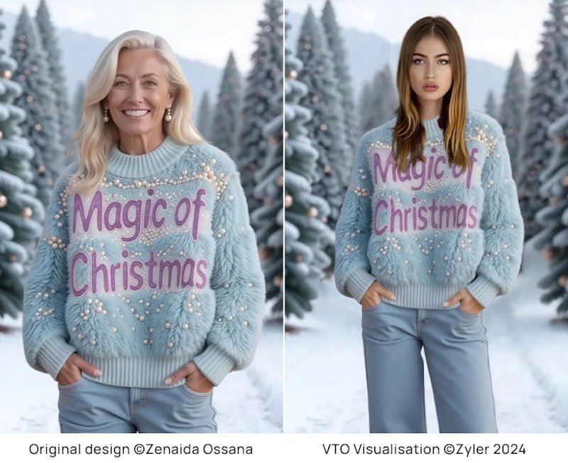UK virtual try on software specialist Zyler focuses on pixels over plastic as it releases digital Christmas jumper