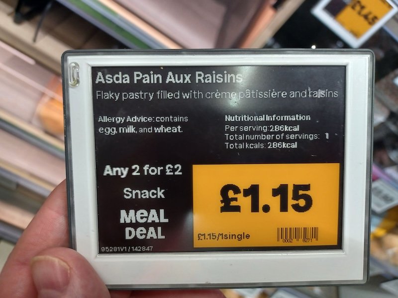 Asda launches Natasha’s Law information for bakery products on Vusion ESLs at Express stores