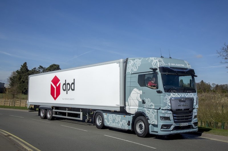 DPD begins e-HGV road testing with MAN as company makes progress towards meeting Net Zero targets