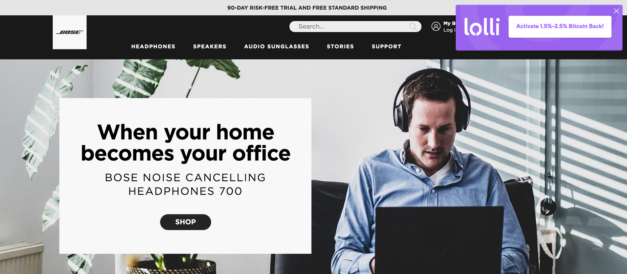 Bose now live on Bitcoin rewards service Lolli