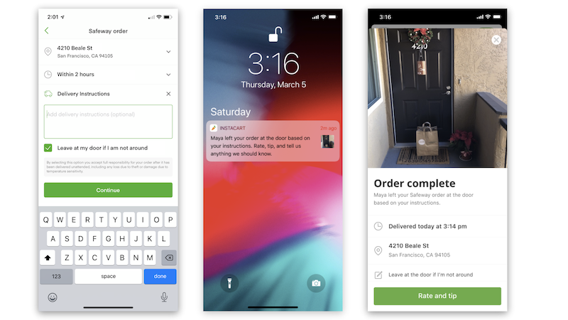 Instacart rolls out Leave at My Door Delivery across North America