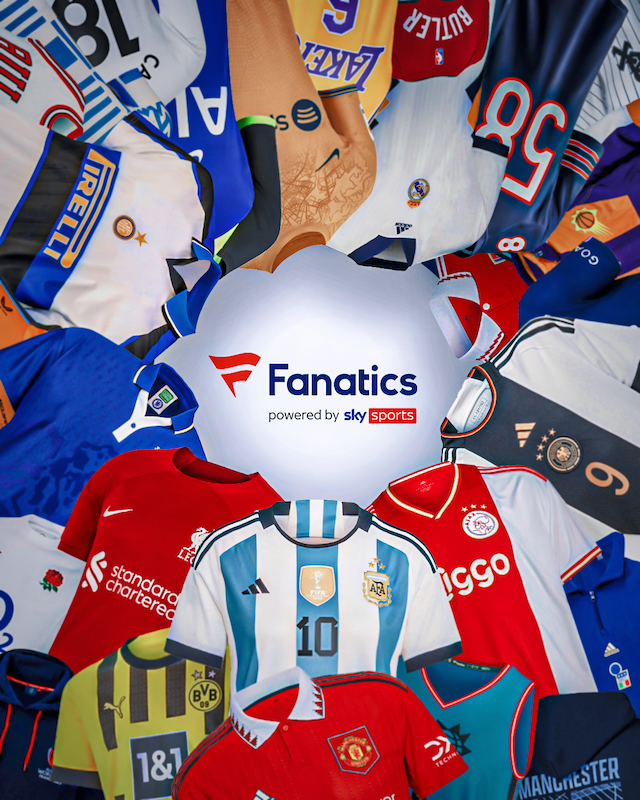 Sky Sports partners with Fanatics to launch its first ever online merchandise store