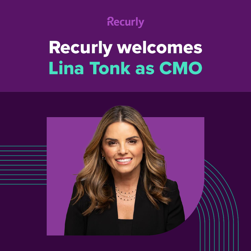 Subscription management and billing platform Recurly appoints Lina Tonk as Chief Marketing Officer