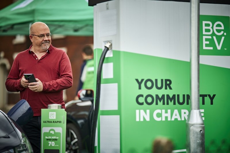 Be.EV installs two ultra-rapid charging bays at Blackburn site featuring Tesco Express store