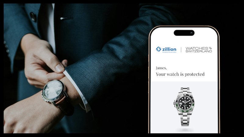 Watches of Switzerland Group and Zillion team up on embedded insurance offering to clients at Point of Sale
