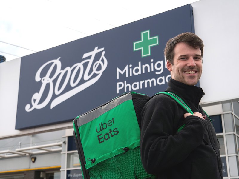 Boots UK announces 14 store rapid delivery trial with Uber Eats