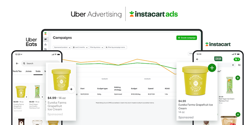 Uber Advertising taps Instacart Carrot Ads solution in US for CPG advertisers on Uber Eats