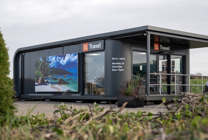 East of England Co-op snags sustainability award for eco-friendly Brightlingsea Travel branch pod