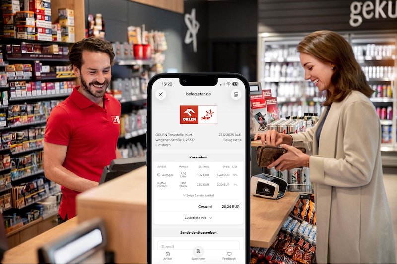ORLEN Deutschland rolls out digital receipts across more than 600 German fuel stations with refive
