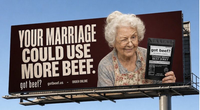 D2C brand Got Beef unveils AI produced Granny character for social media and billboard campaign