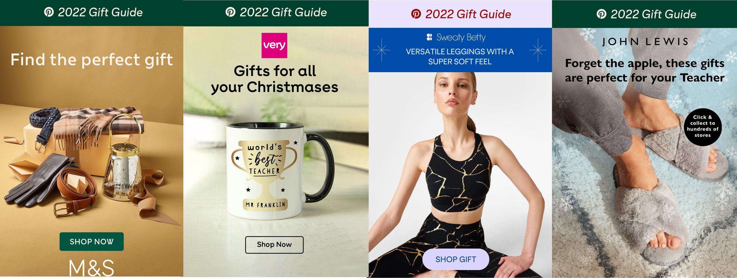 Very, John Lewis, M&S onboard with Pinterest holiday gift guide