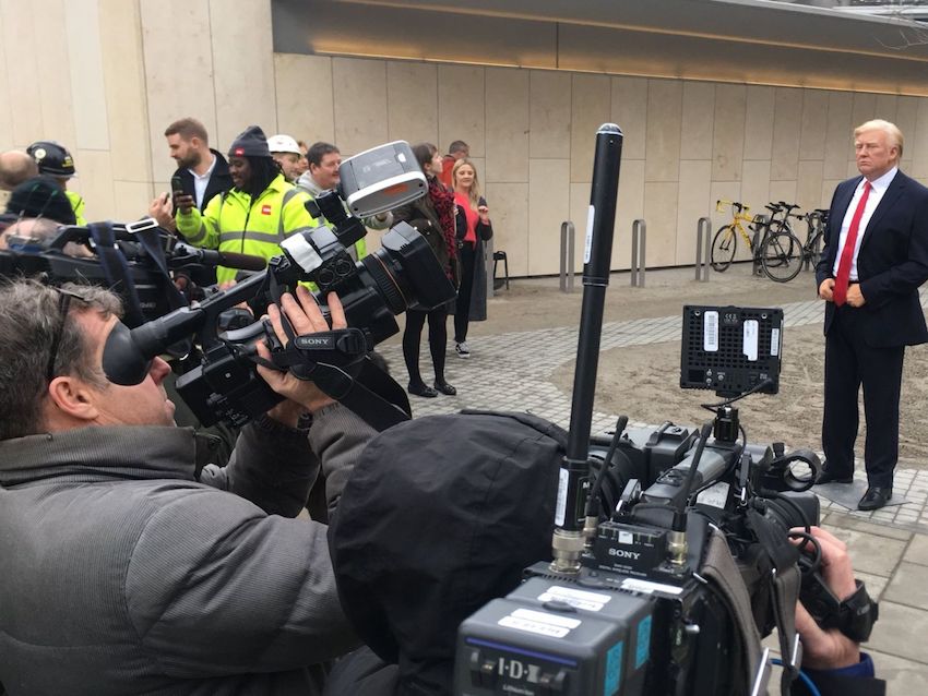 Madame Tussauds Trump waxwork lands outside new US London embassy
