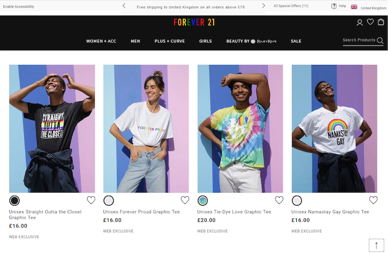 Forever 21 returns to UK market with new look site