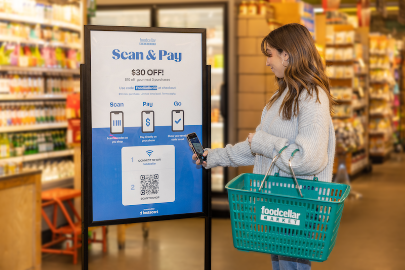 US grocer Foodcellar Market deploys Scan & Pay checkout technology powered by Instacart