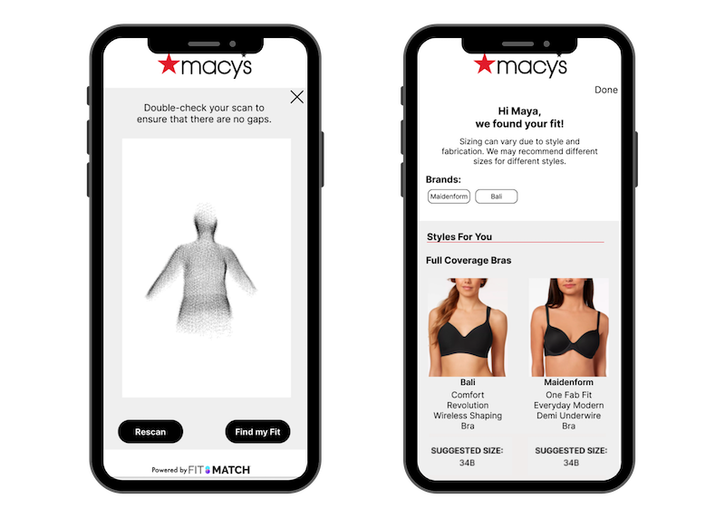 Macy’s rolls out FIT:MATCH bra fitting technology in select US stores