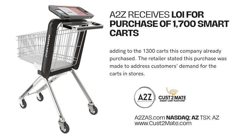 Israeli grocery retailer Yochananof places order for more A2Z Cust2Mate smart carts