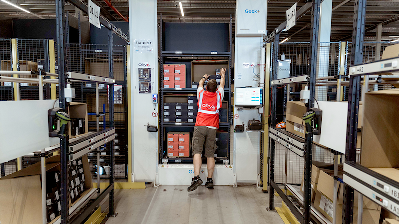 CEVA Logistics, Geek+ deploy autonomous mobile robots at Grobbendonk warehouse in Belgium