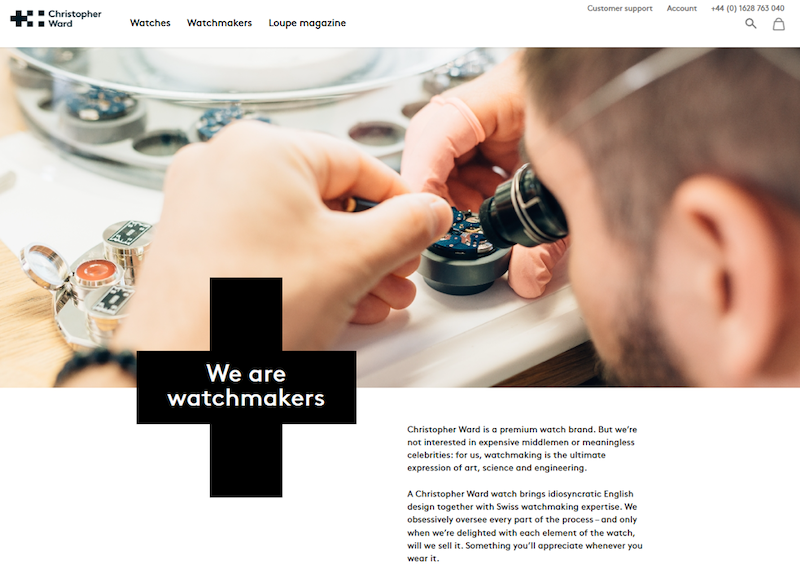 Christopher Ward enlists Tryzens for new online experience