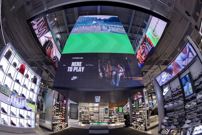 UX Global wraps Footasylum project on London’s Oxford Street featuring UK first floating LED cube 