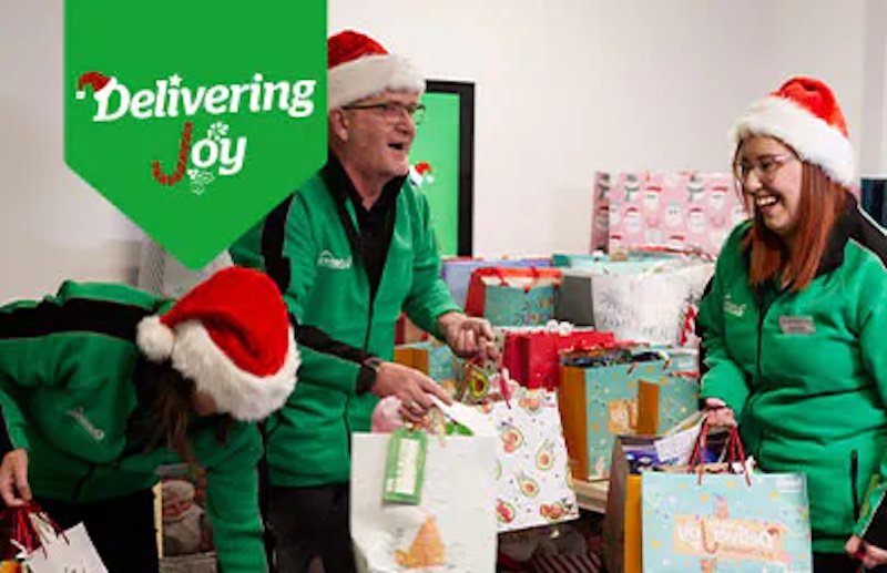 Delivering Joy Christmas trees go up at Dunelm stores as retailer kickstarts 2024 gift giving initiative