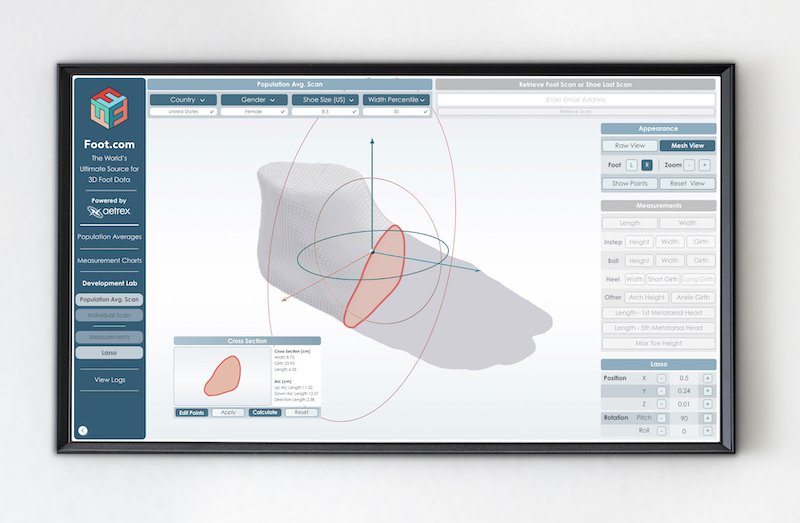Development Lab: Aetrex boosts Foot.com platform with endless 3D foot scan measurement capabilities